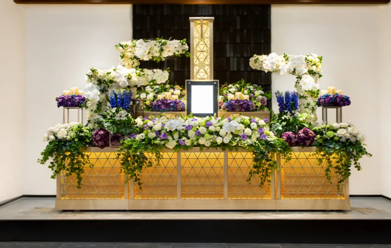 家族葬プラン120祭壇装飾
